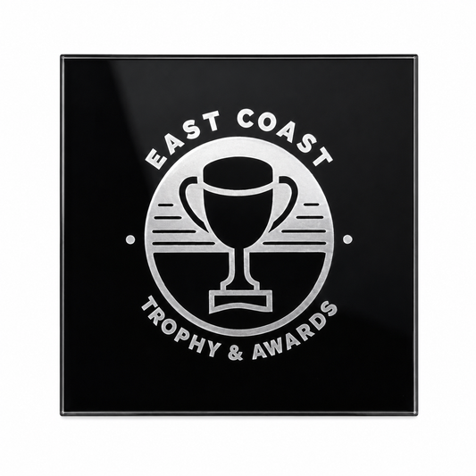 4 pack of Glass Engraved Coasters