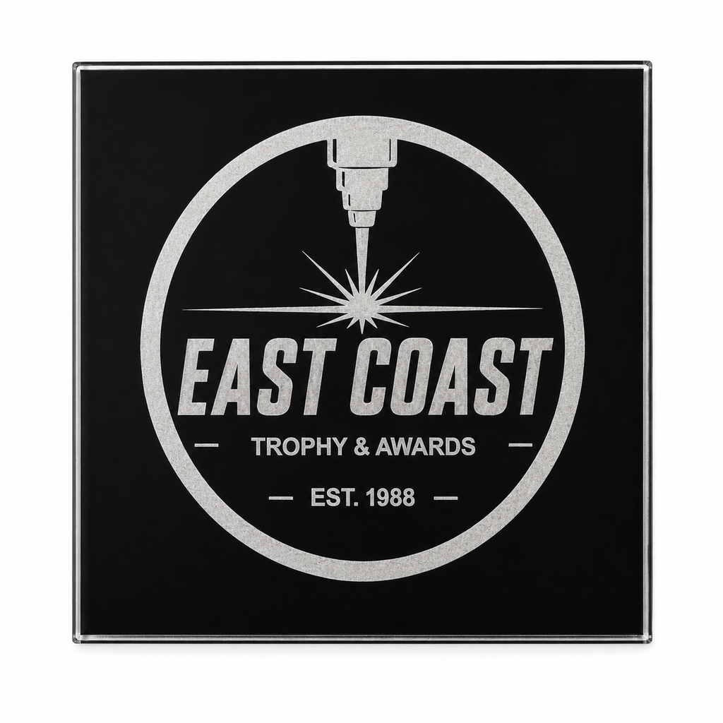 4 pack of Glass Engraved Coasters