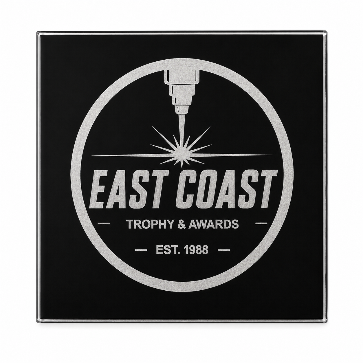 4 pack of Glass Engraved Coasters